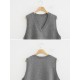 Casual Loose Sleeveless Solid Color V-Neck Sweater Vest Outerwear Casual Loose Sleeveless Solid Color V-Neck Sweater Vest Outerwear