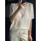 Casual Loose Knitting Sleeveless Solid Color V-Neck Vest Top Casual Loose Knitting Sleeveless Solid Color V-Neck Vest Top