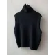 Casual Loose Sleeveless Solid Color High-Neck Sweater Vest Outerwear Casual Loose Sleeveless Solid Color High-Neck Sweater Vest Outerwear