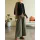 Vintage Sleeveless Loose Buttoned Split-Joint Solid Color Round-Neck Vest Outerwear Vintage Sleeveless Loose Buttoned Split-Joint Solid Color Round-Neck Vest Outerwear
