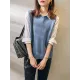 Casual Sleeveless Loose Solid Color Round-Neck Knitting Vest Outerwear Casual Sleeveless Loose Solid Color Round-Neck Knitting Vest Outerwear