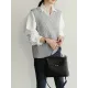 Casual Sleeveless Loose Solid Color V-Neck Vest Outerwear Casual Sleeveless Loose Solid Color V-Neck Vest Outerwear