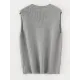 Casual Sleeveless Loose Solid Color V-Neck Vest Outerwear Casual Sleeveless Loose Solid Color V-Neck Vest Outerwear