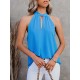 Stylish Selection Loose Solid Color Halter-Neck Vest Top Stylish Selection Loose Solid Color Halter-Neck Vest Top