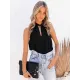 Stylish Selection Loose Solid Color Halter-Neck Vest Top Stylish Selection Loose Solid Color Halter-Neck Vest Top