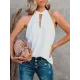 Stylish Selection Loose Solid Color Halter-Neck Vest Top Stylish Selection Loose Solid Color Halter-Neck Vest Top