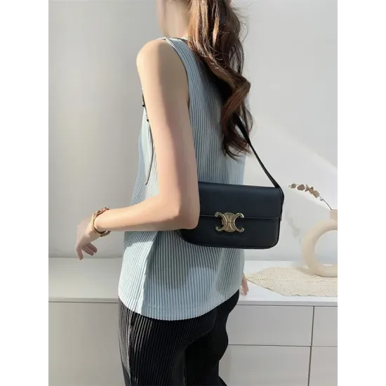 Casual Sleeveless Pleated Solid Color Round-Neck Vest Top Casual Sleeveless Pleated Solid Color Round-Neck Vest Top