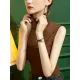 Stylish Skinny Sleeveless Mesh Split-Joint Solid Color High-Neck Vest Top Stylish Skinny Sleeveless Mesh Split-Joint Solid Color High-Neck Vest Top