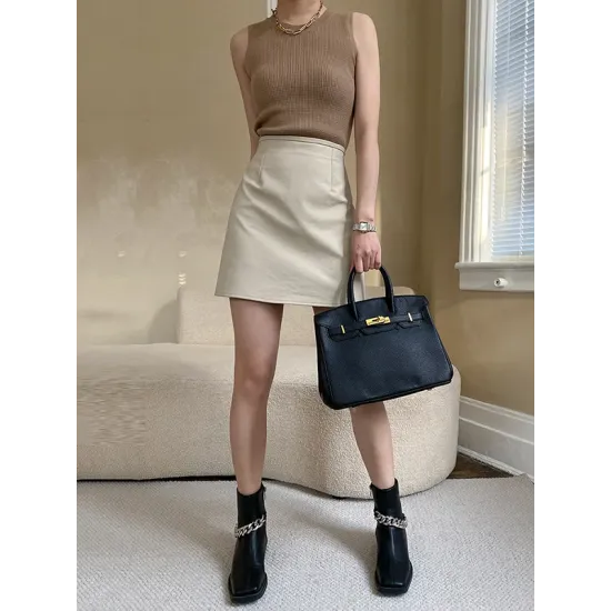 Casual Skinny Sleeveless Solid Color Round-Neck Vest Top Casual Skinny Sleeveless Solid Color Round-Neck Vest Top