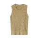 Casual Skinny Sleeveless Solid Color Round-Neck Vest Top Casual Skinny Sleeveless Solid Color Round-Neck Vest Top