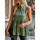 Casual Sleeveless Falbala Round-Neck Vest Top Casual Sleeveless Falbala Round-Neck Vest Top