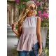 Casual Sleeveless Falbala Round-Neck Vest Top Casual Sleeveless Falbala Round-Neck Vest Top