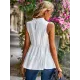 Casual Sleeveless Falbala Round-Neck Vest Top Casual Sleeveless Falbala Round-Neck Vest Top