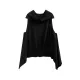 High-Low Irregular Clipping Hooded Solid Color Heaps Collar Vest Top High-Low Irregular Clipping Hooded Solid Color Heaps Collar Vest Top