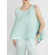 Cropped Sleeveless Pleated Round-Neck Vest Top Cropped Sleeveless Pleated Round-Neck Vest Top