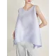 Cropped Sleeveless Pleated Round-Neck Vest Top Cropped Sleeveless Pleated Round-Neck Vest Top