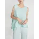 Cropped Sleeveless Pleated Round-Neck Vest Top Cropped Sleeveless Pleated Round-Neck Vest Top