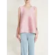 Cropped Sleeveless Pleated Round-Neck Vest Top Cropped Sleeveless Pleated Round-Neck Vest Top