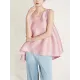 Cropped Sleeveless Pleated Round-Neck Vest Top Cropped Sleeveless Pleated Round-Neck Vest Top