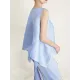Cropped Sleeveless Pleated Round-Neck Vest Top Cropped Sleeveless Pleated Round-Neck Vest Top