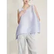 Cropped Sleeveless Pleated Round-Neck Vest Top Cropped Sleeveless Pleated Round-Neck Vest Top