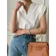 Loose Sleeveless Split-Joint Solid Color V-Neck Vest Top Loose Sleeveless Split-Joint Solid Color V-Neck Vest Top