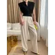 Loose Sleeveless Split-Joint Solid Color V-Neck Vest Top Loose Sleeveless Split-Joint Solid Color V-Neck Vest Top