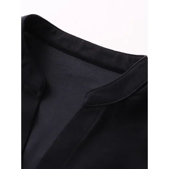 Loose Sleeveless Split-Joint Solid Color V-Neck Vest Top Loose Sleeveless Split-Joint Solid Color V-Neck Vest Top