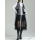 Gauze Jacquard Split-Joint Loose V-neck Vest Outerwear Gauze Jacquard Split-Joint Loose V-neck Vest Outerwear