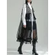 Gauze Jacquard Split-Joint Loose V-neck Vest Outerwear Gauze Jacquard Split-Joint Loose V-neck Vest Outerwear