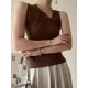 Asymmetric Solid Color Sleeveless V-Neck Vest Top Asymmetric Solid Color Sleeveless V-Neck Vest Top