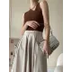 Asymmetric Solid Color Sleeveless V-Neck Vest Top Asymmetric Solid Color Sleeveless V-Neck Vest Top