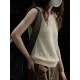 Hollow Solid Color Loose Sleeveless Round-neck Vest Top Hollow Solid Color Loose Sleeveless Round-neck Vest Top