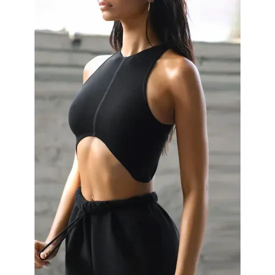 Solid Color Cropped Tank Solid Color Cropped Tank