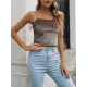 Solid Color Velvet Skinny Sleeveless Spaghetti-Neck Vest Top Solid Color Velvet Skinny Sleeveless Spaghetti-Neck Vest Top