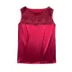 Lacy Solid Color Split-Joint Loose Sleeveless Round-neck Vest Top Lacy Solid Color Split-Joint Loose Sleeveless Round-neck Vest Top