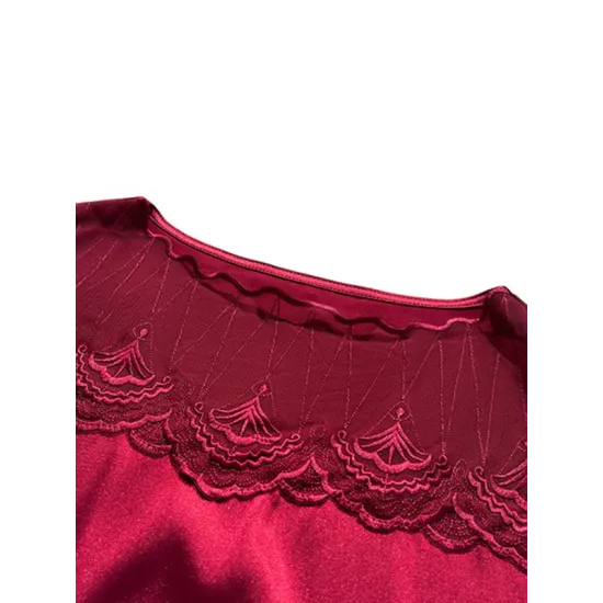 Lacy Solid Color Split-Joint Loose Sleeveless Round-neck Vest Top Lacy Solid Color Split-Joint Loose Sleeveless Round-neck Vest Top