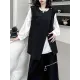 Asymmetric Zipper Loose Sleeveless Round-Neck Vest Top Asymmetric Zipper Loose Sleeveless Round-Neck Vest Top