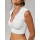 Split-Joint Cap Sleeve Skinny Deep V-Neck Vest Top Split-Joint Cap Sleeve Skinny Deep V-Neck Vest Top