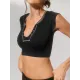 Split-Joint Cap Sleeve Skinny Deep V-Neck Vest Top Split-Joint Cap Sleeve Skinny Deep V-Neck Vest Top