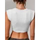 Split-Joint Cap Sleeve Skinny Deep V-Neck Vest Top Split-Joint Cap Sleeve Skinny Deep V-Neck Vest Top