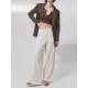 Split-Joint Cap Sleeve Skinny Deep V-Neck Vest Top Split-Joint Cap Sleeve Skinny Deep V-Neck Vest Top