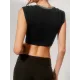 Split-Joint Cap Sleeve Skinny Deep V-Neck Vest Top Split-Joint Cap Sleeve Skinny Deep V-Neck Vest Top