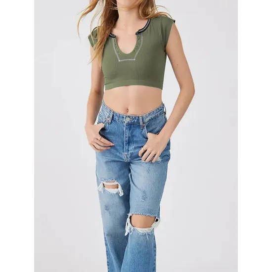 Split-Joint Cap Sleeve Skinny Deep V-Neck Vest Top Split-Joint Cap Sleeve Skinny Deep V-Neck Vest Top