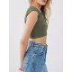 Split-Joint Cap Sleeve Skinny Deep V-Neck Vest Top Split-Joint Cap Sleeve Skinny Deep V-Neck Vest Top