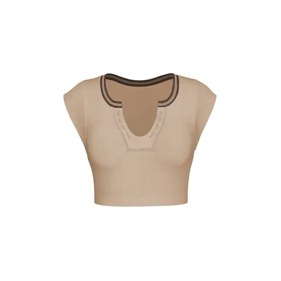 Split-Joint Cap Sleeve Skinny Deep V-Neck Vest Top Split-Joint Cap Sleeve Skinny Deep V-Neck Vest Top