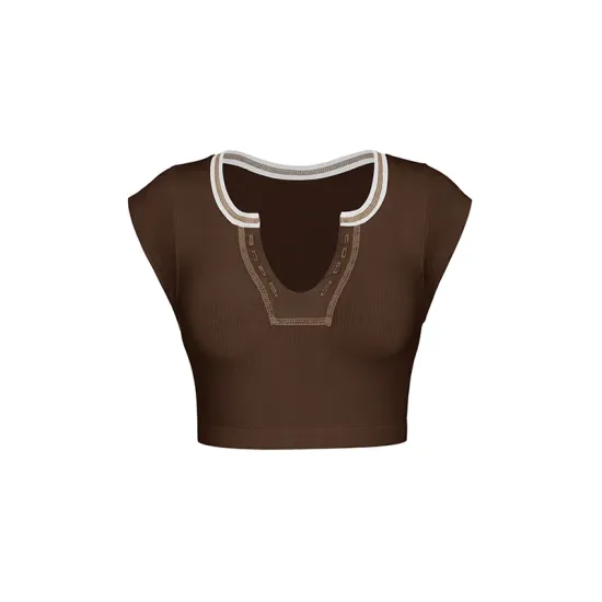 Split-Joint Cap Sleeve Skinny Deep V-Neck Vest Top Split-Joint Cap Sleeve Skinny Deep V-Neck Vest Top