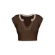 Split-Joint Cap Sleeve Skinny Deep V-Neck Vest Top Split-Joint Cap Sleeve Skinny Deep V-Neck Vest Top