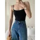 Adjustable Solid Color Skinny Spaghetti-Neck Vest Top Adjustable Solid Color Skinny Spaghetti-Neck Vest Top