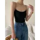 Adjustable Solid Color Skinny Spaghetti-Neck Vest Top Adjustable Solid Color Skinny Spaghetti-Neck Vest Top
